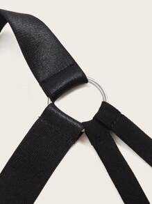 SHEIN ICON Bikercore Geo Print Flare Leg Trousers - Multicolor - View 3