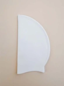 NOVDEARM 1pc Large Size Silicone White Swimming Cap - White - View 2