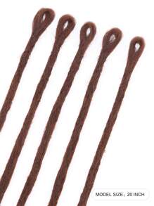 5pcs Medium Synthetic Hair Dreadlock Extension - Mocha Brown - View 2