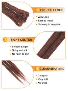 5pcs Medium Synthetic Hair Dreadlock Extension - Mocha Brown - View 4