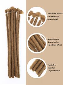 Bím tóc tổng hợp ngắn thẳng 10 sợi - Màu be - Xem 4