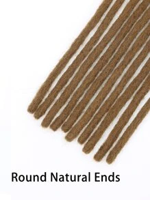 Bím tóc tổng hợp ngắn thẳng 10 sợi - Màu be - Xem 6