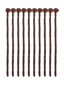 10pcs Synthetic Crochet Dreadlocks Hair Extension - Mocha Brown - View 1