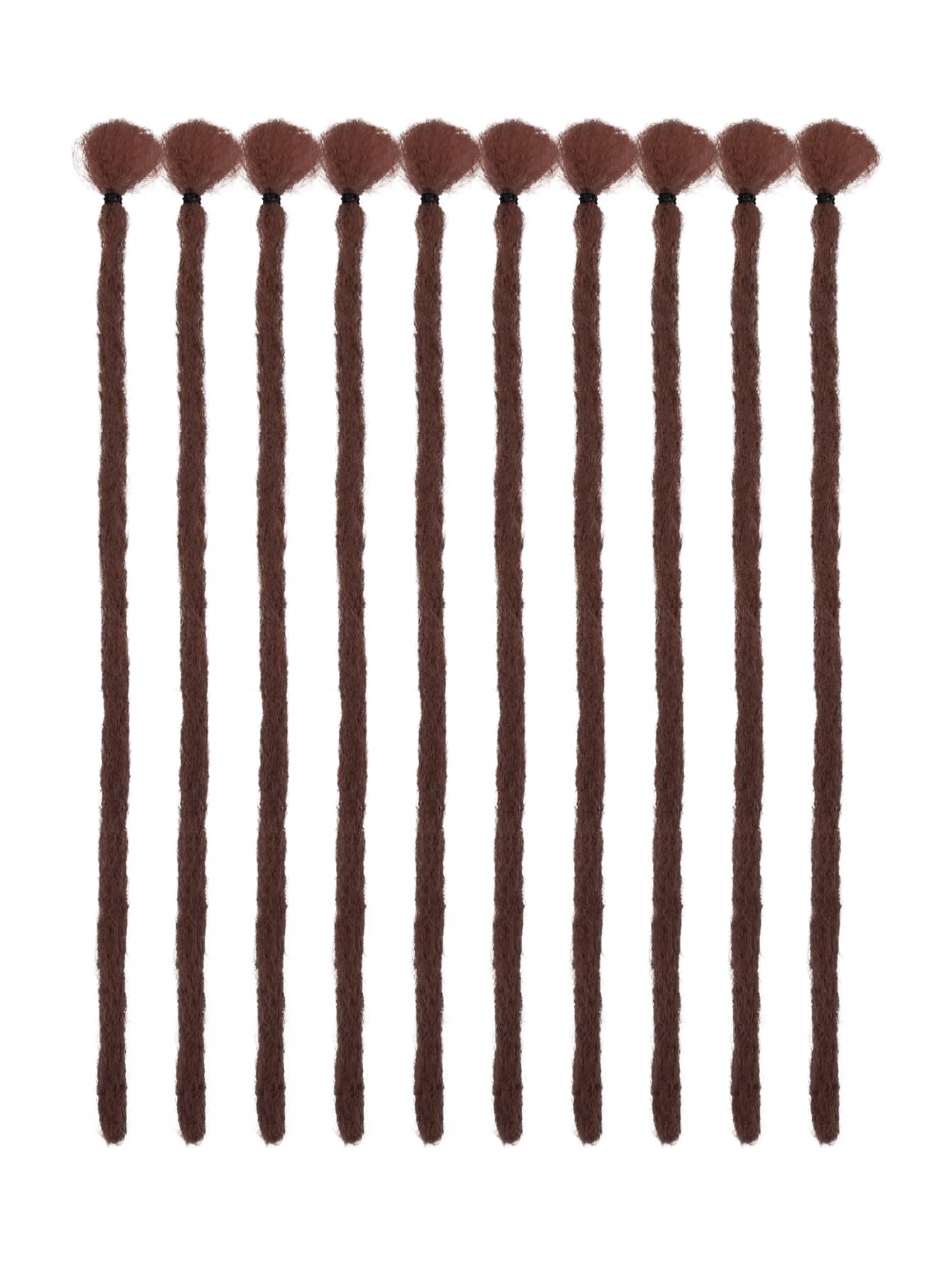 10pcs Synthetic Crochet Dreadlocks Hair Extension - Mocha Brown - View 1