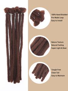 10pcs Synthetic Crochet Dreadlocks Hair Extension - Mocha Brown - View 4