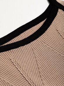 DAZY 撞色滾邊針織吊帶短上衣