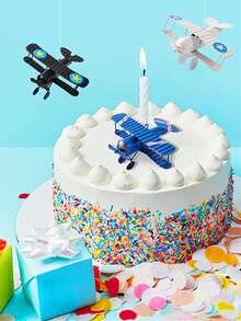 3 piezas Decoración mini avión - Multicolor - Ver 2