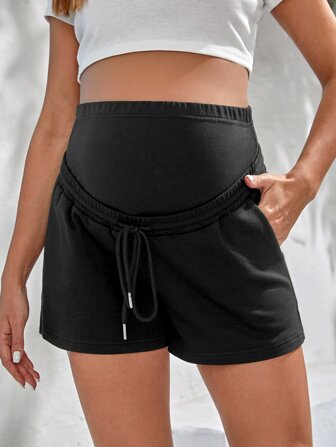 SHEIN Casual Eenkleurig Materniteit broeken