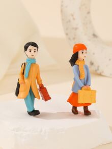 2pcs Figure Design Decoration Craft - Multicolor - View 1