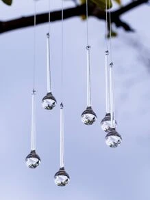 6 piezas Colgante de pared con diseño de gota de agua - transparente - Ver 6