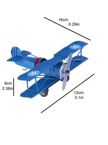 1pc Airplane Decoration Craft - Blue - View 5
