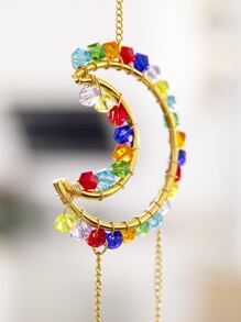 1pc Moon Design Crystal Decor Wall Hanging - Multicolor - View 3
