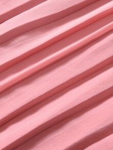 Girls Solid Halter Top & Pleated Trousers - Multicolor - View 4