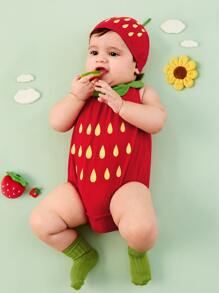 SHEIN Baby Strawberry Design  Set - Multicolor - View 9