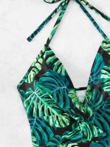 热带印花吊带比基尼夏日海滩 - 彩色 - 查看 4