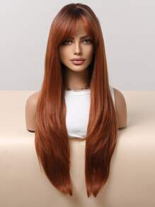 Nâu Dài Tóc giả Tóc mái Nhiều lớp Quăn trái cam Tóc giả Đối với phụ nữ Tự nhiên Tóc giả tổng hợp Đối với Sử dụng hàng ngày - Nhiều màu - Xem 3