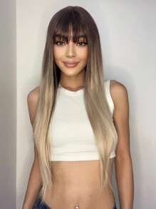 長款小波浪人造假髮帶劉海 - 彩色 - 查看 5