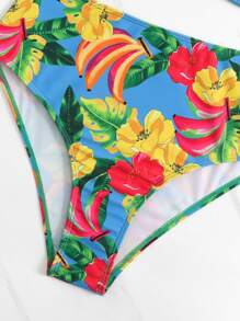 Bộ bikini đi biển mùa hè có gọng in hoa kèm băng đô - Nhiều màu - Xem 3