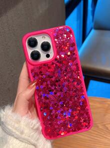 Sequin Decor Phone Case - Multicolor - View 1