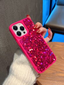 Sequin Decor Phone Case - Multicolor - View 2