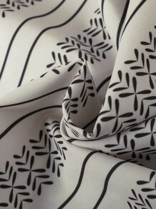 SHEIN Toddler Girls Striped Shirred Ruffle Trim Smock Dress - Apricot - View 8