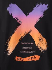 SHEIN Boys Letter Graphic Tee & Shorts