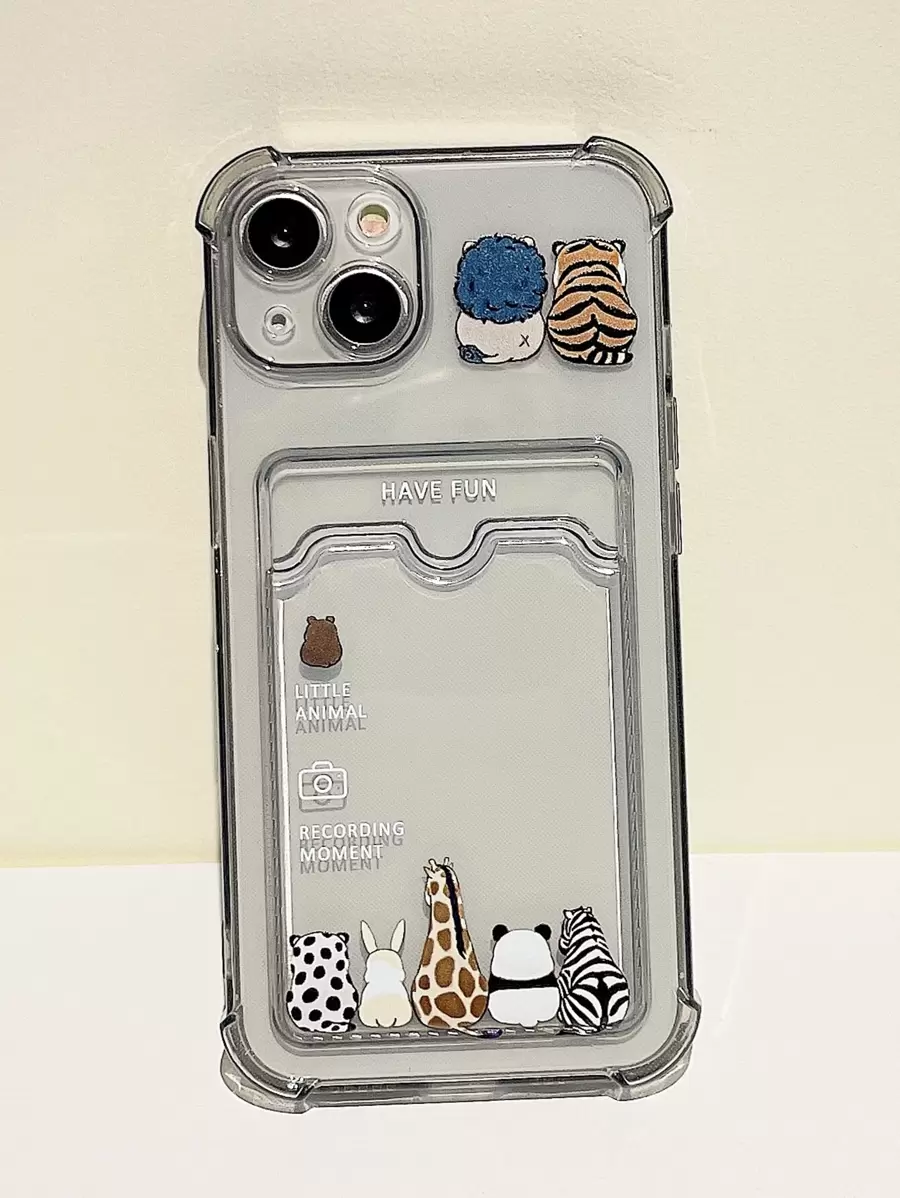 Backview Animal TPU Anti-Drop Phone Case Compatible With Iphone 17, 17 Pro, 17 Pro Max, 16, 16 Pro, 16 Plus, 16 Pro Max, 16E, 15, 14, 13, 12, Mini, 7P/8P