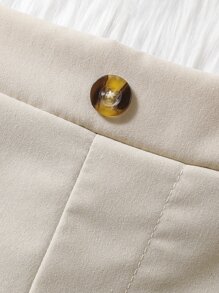 SHEIN Girls Flap Pocket Side Cargo Trousers - Apricot - View 5