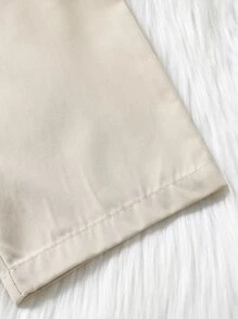 SHEIN Girls Flap Pocket Side Cargo Trousers - Apricot - View 6