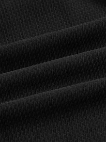 ROMWE PUNK Plus Hook And Eye Flounce Sleeve Dress - Black - View 3