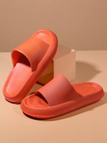 Chanclas banda única textura en relieve - Naranja - Ver 1