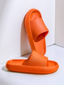 Chanclas banda única textura en relieve - Naranja - Ver 2