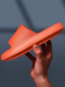 Chanclas banda única textura en relieve - Naranja - Ver 4