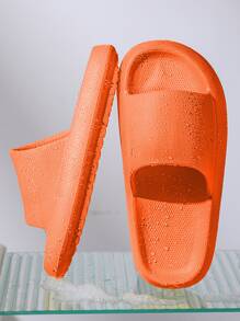 Chanclas banda única textura en relieve - Naranja - Ver 5