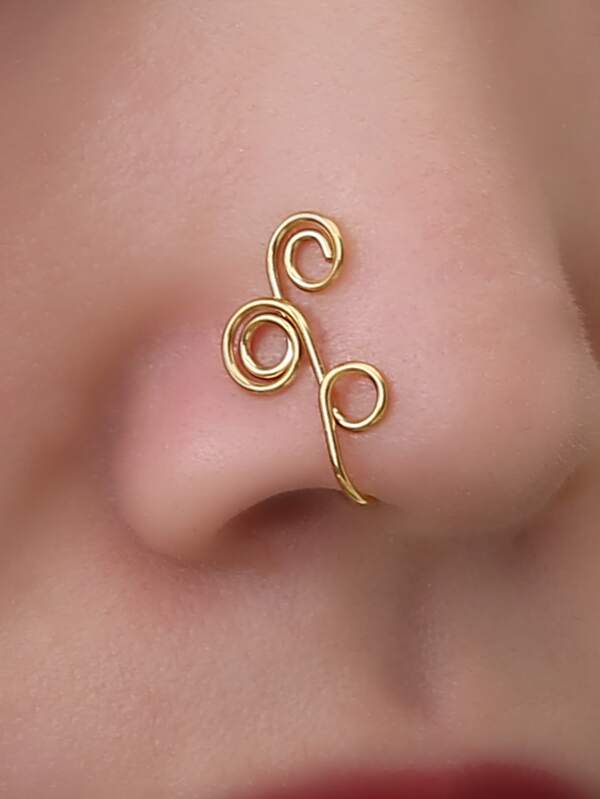 スパイラル デザイン ノーズカフ SHEIN JAPAN