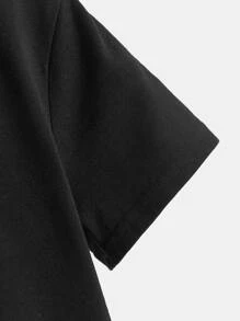 SHEIN Toddler Boys Wave Print Tee - Black - View 4