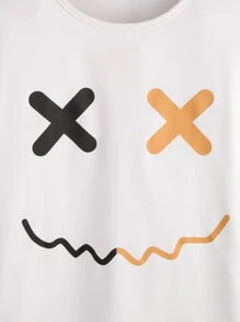 SHEIN Chicos Camiseta con estampado de dibujos animados - Blanco - Ver 3