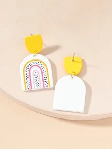 Pendientes largos geométricos - Multicolor - Ver 2