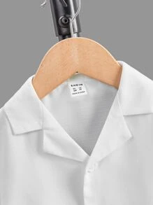 SHEIN Toddler Boys Geo Print Shirt - White - View 5