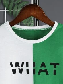 Boys Letter Graphic Two Tone Tee & Shorts - Multicolor - View 3