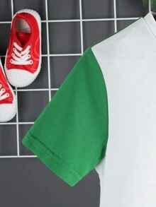 Boys Letter Graphic Two Tone Tee & Shorts - Multicolor - View 6