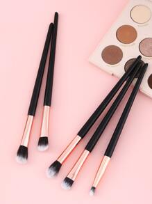 5 件套眼影刷套装，蓬松眼部混合刷，眼影刷套装，眼线刷，混合刷 - 黑色 - 查看 2