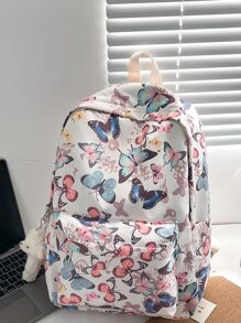 Túi đi học ba lô chức năng họa tiết con bướm dành cho sinh viên tốt nghiệp, nữ sinh tuổi teen, sinh viên năm nhất, năm hai, trung học cơ sở và trung học phổ thông, đại học & trung học, hoàn hảo cho các hoạt động ngoài trời, du lịch và trở lại trường học Ba lô, sức chứa lớn, di động, nhẹ, cổ điển thông thường, thích hợp cho Nữ sinh viên đại học tuổi teen, hoàn hảo để trở lại trường học, ngày đầu tiên đến trường, đại học, trung học cơ sở, trung học phổ thông - Nhiều màu - Xem 1