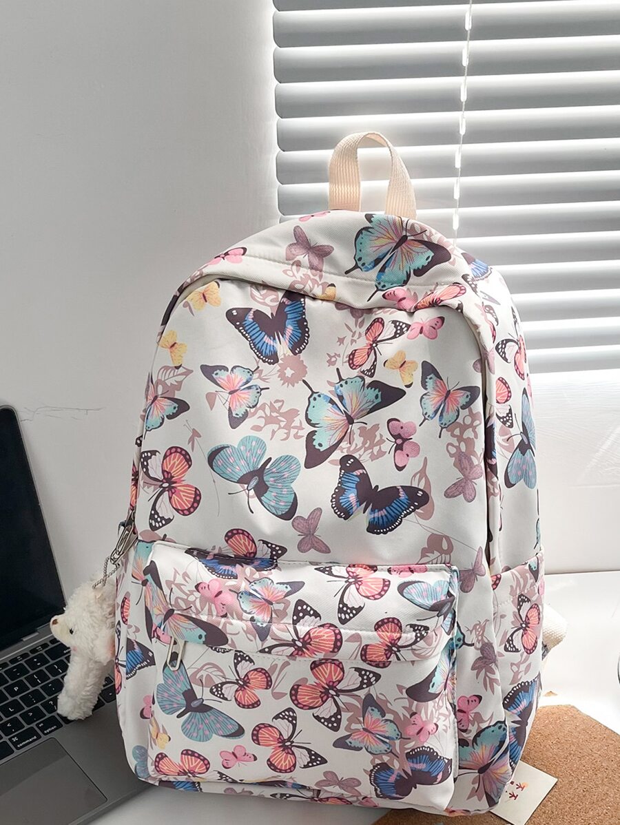 Túi đi học ba lô chức năng họa tiết con bướm dành cho sinh viên tốt nghiệp, nữ sinh tuổi teen, sinh viên năm nhất, năm hai, trung học cơ sở và trung học phổ thông, đại học & trung học, hoàn hảo cho các hoạt động ngoài trời, du lịch và trở lại trường học Ba lô, sức chứa lớn, di động, nhẹ, cổ điển thông thường, thích hợp cho Nữ sinh viên đại học tuổi teen, hoàn hảo để trở lại trường học, ngày đầu tiên đến trường, đại học, trung học cơ sở, trung học phổ thông - Nhiều màu - Xem 1
