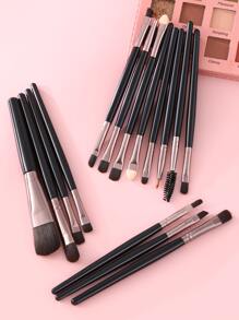 15 piezas Juego de brochas de maquillaje Premium con cerdas sintéticas, Juego de brochas para difuminar sombras de ojos, Herramientas cosméticas para rostro y ojos, Juego de brochas, Juego de brochas de maquillaje, Juego de maquillaje completo, Juego de brochas de maquillaje, Kit de maquillaje completo, Juego de brochas, Juego de brochas de maquillaje, Juego de regalo de maquillaje - Multicolor - Ver 2