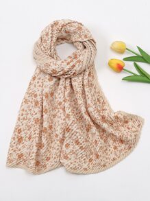 1 件女士花卉印花單面百褶圍巾 - 彩色 - 查看 1