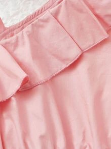 SHEIN Bộ thời trang bé gái Bất đối xứng Xù Nơ trước Nhiệt đới Boho - Nhiều màu - Xem 4