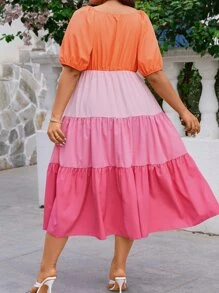 Breezaya Đầm Plus Size Khối Màu Giải trí - Nhiều màu - Xem 2