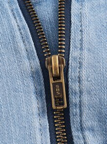 SHEIN ICON 手帕下擺扣眼腰帶抹胸牛仔上衣