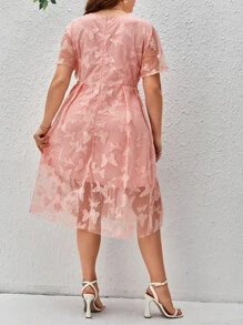 SHEIN Clasi Vestido de malla con mariposa